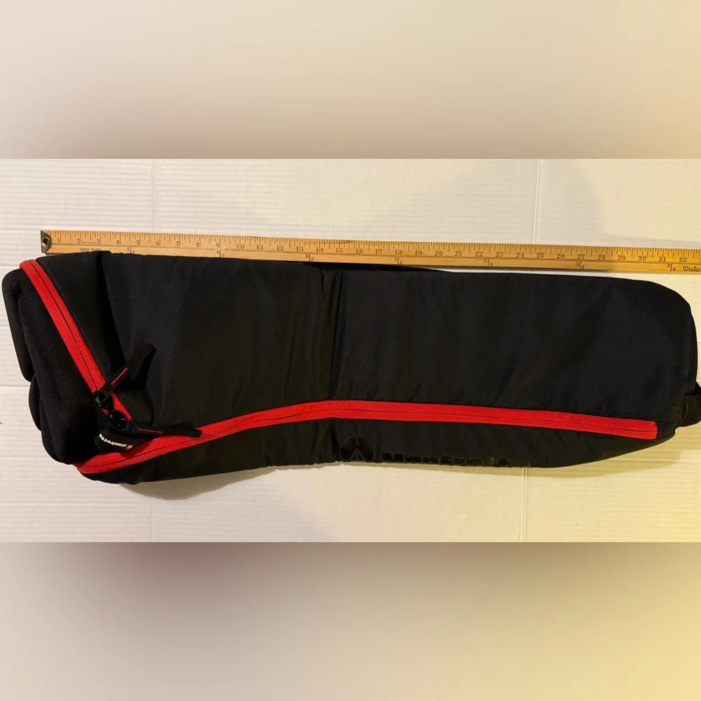 Manfrotto MB MBAG80PN 80cm Tripod Black w Red Trim Zippered Bag